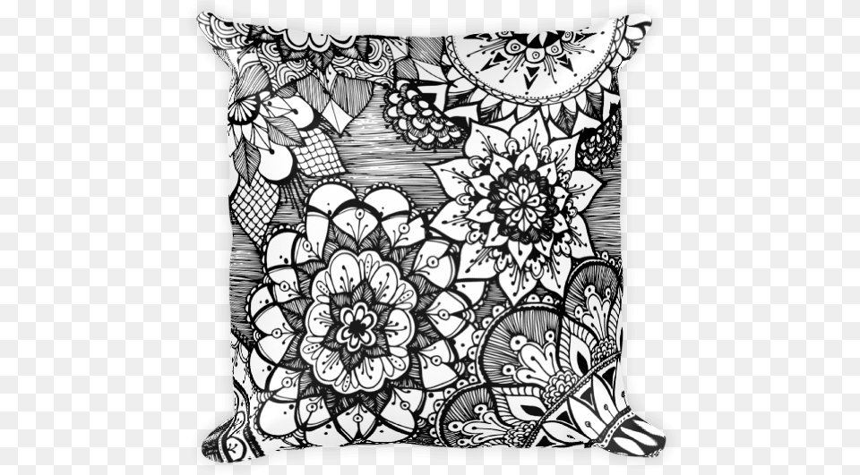 Mandala Flowers, Cushion, Pillow, Home Decor, Art Png Image