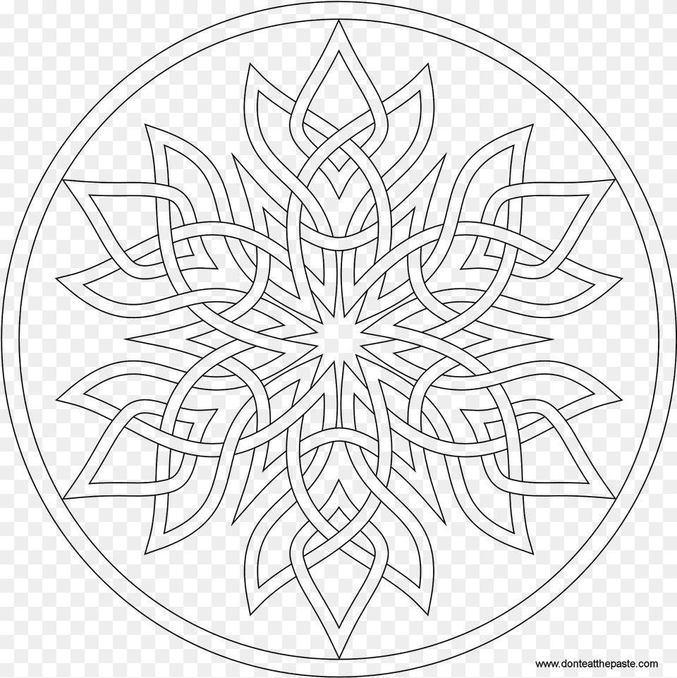 Mandala For Coloring, Gray Png