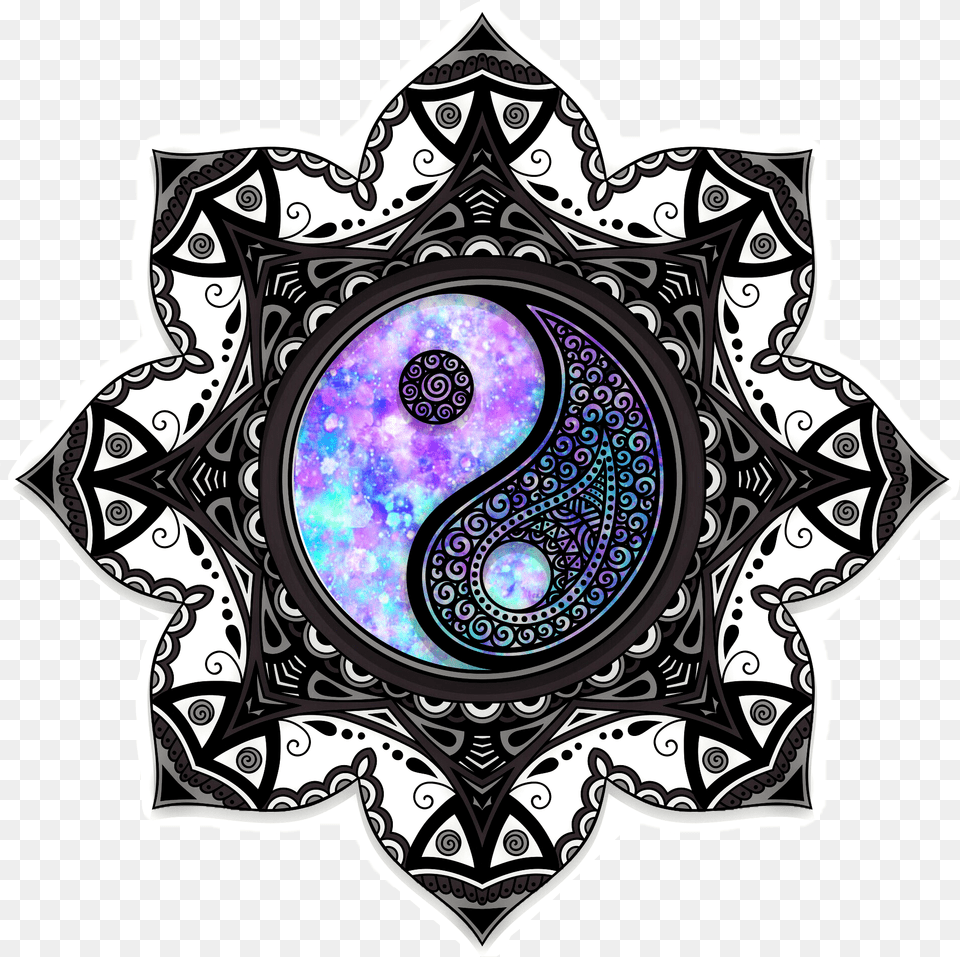 Mandala Galaxy Sparkles Yinyang Yinandyang, Accessories, Pattern, Jewelry, Ornament Free Transparent Png