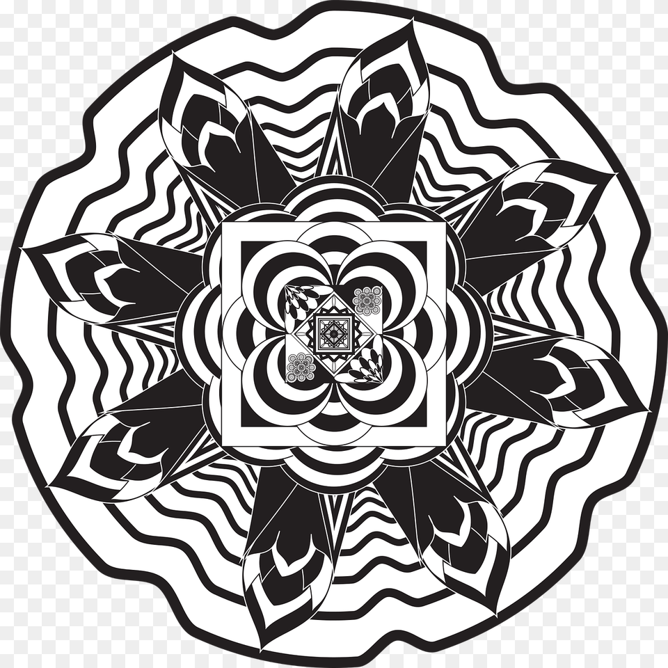 Mandala Geometric Coloring Pages, Dahlia, Flower, Plant, Art Png