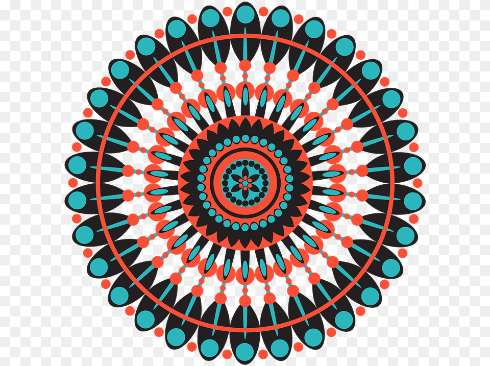 Mandala Geometric Pattern Shapes Circle Colorful Geometric Circle Patterns, Spiral, Coil, Chandelier, Lamp Free Transparent Png
