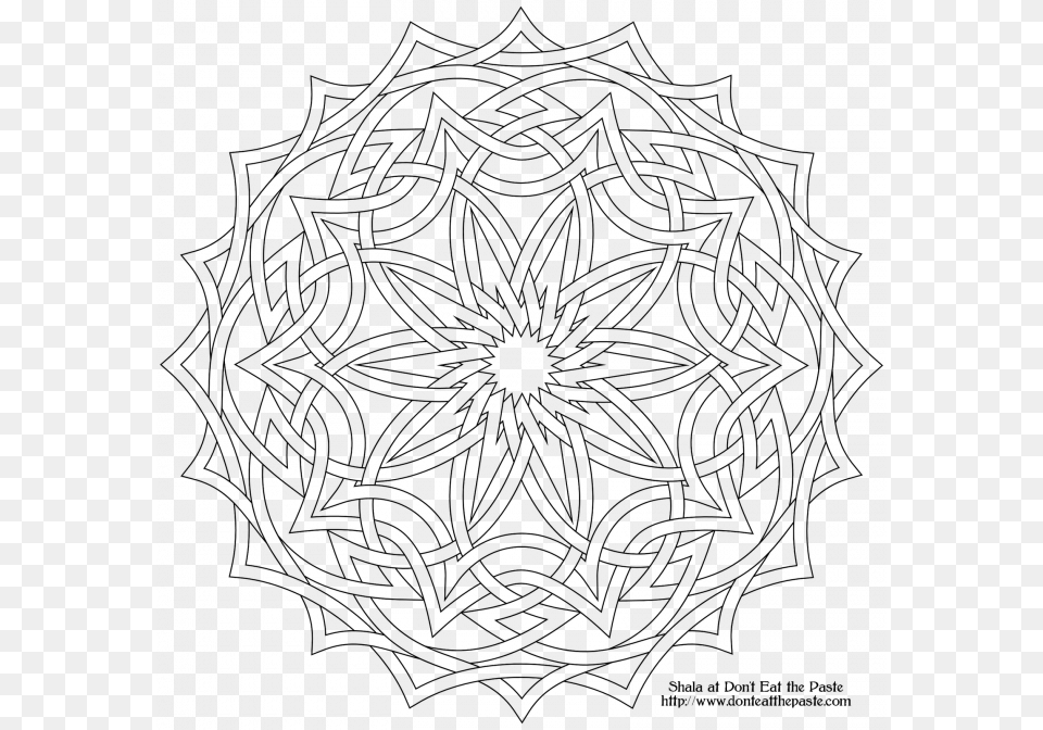 Mandala Mixed Geometric Patterns, Gray Free Png Download