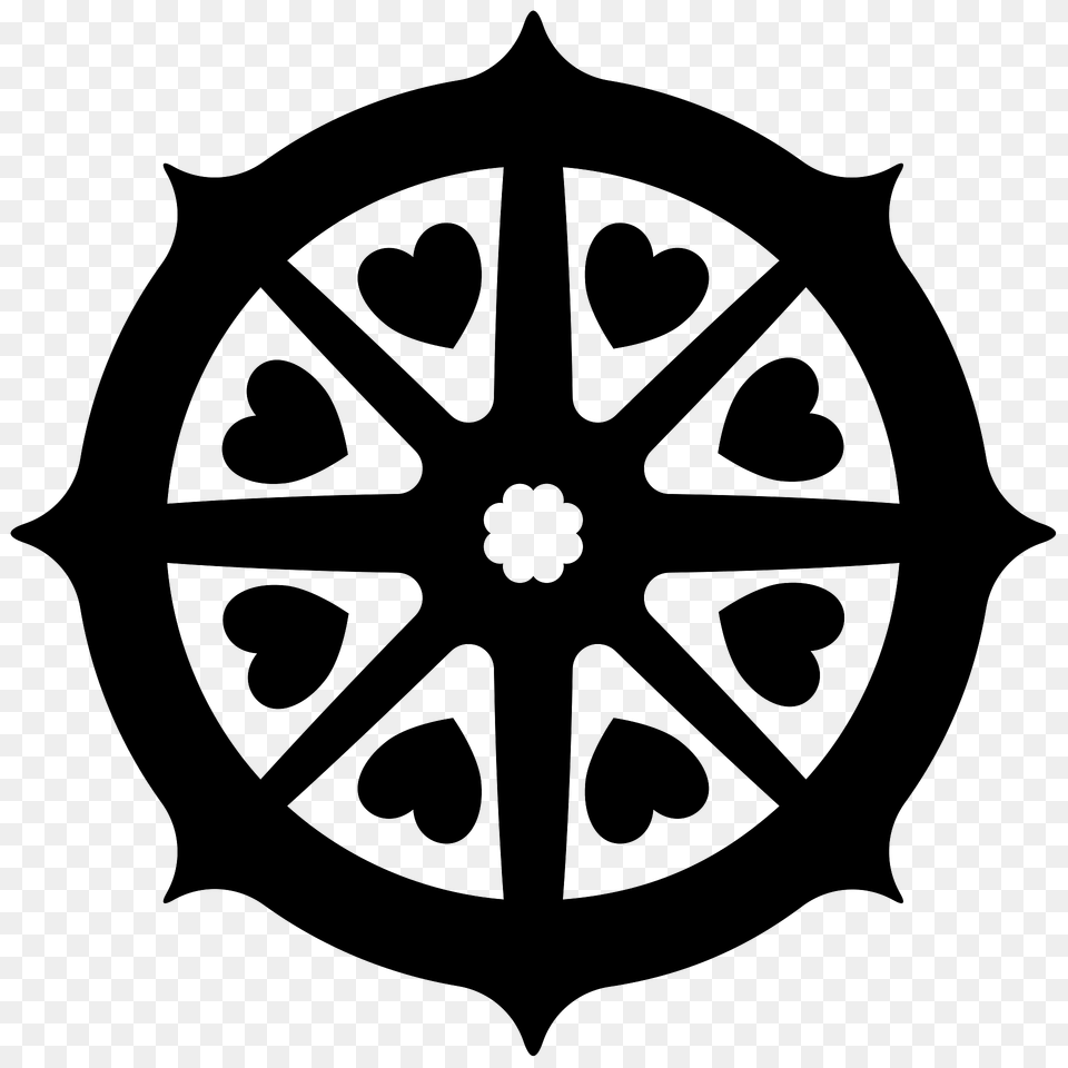 Mandala Of The Hearts Clipart, Symbol, Animal, Fish, Sea Life Free Png