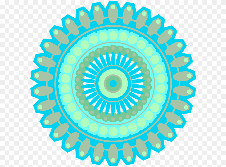 Mandala Pattern Circle Geometric Shapes Abstract Marikina Institute Of Science, Turquoise Free Png Download