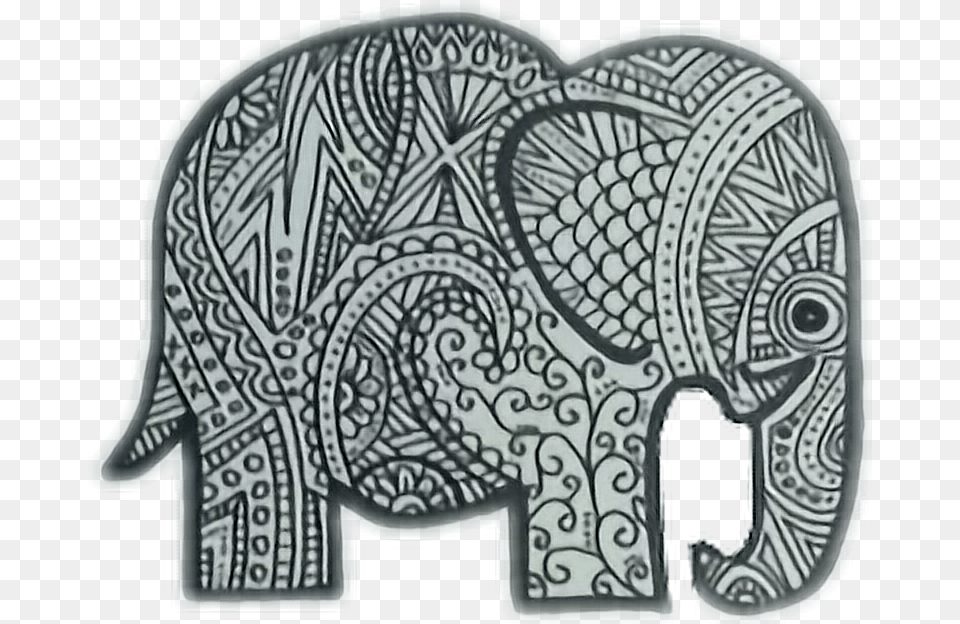 Mandala Sticker Creative Drawing Of Elephant, Art, Doodle, Pattern Free Transparent Png