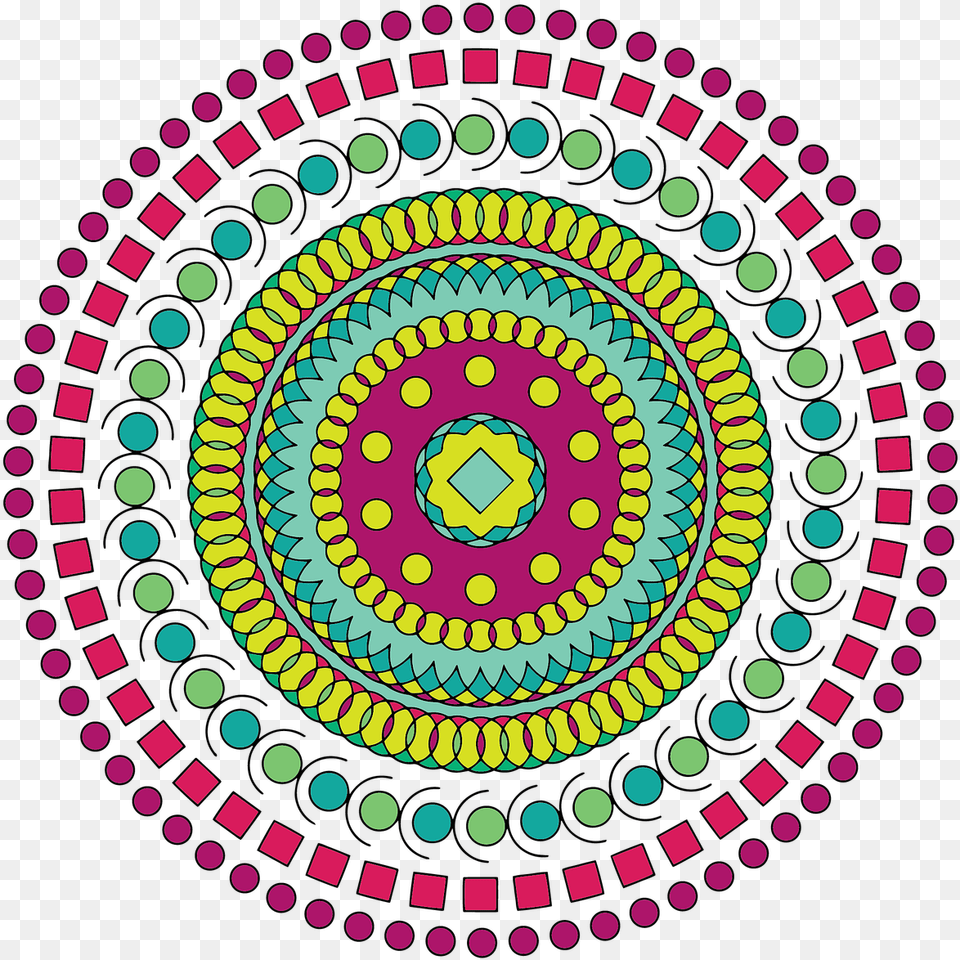 Mandala Swirl Geometric Mandalas De Colores, Pattern, Spiral, Art, Coil Free Png