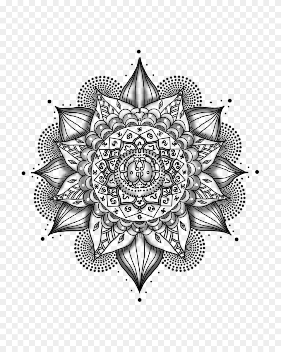 Mandala Tattoo Multiple, Gray Free Png Download