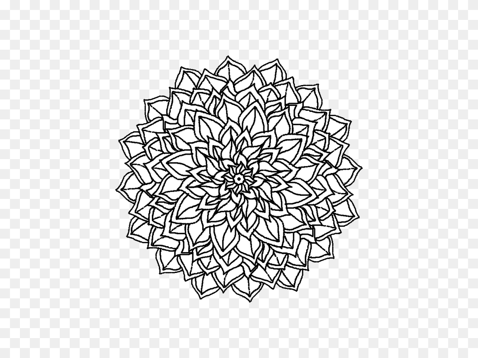 Mandala Tattoo Simple, Dahlia, Flower, Plant, Art Free Transparent Png