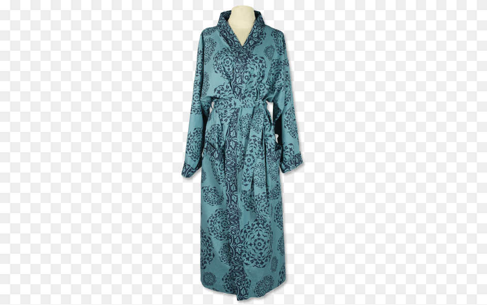 Mandala Teal Kimono Robe Day Dress, Fashion, Clothing, Coat, Pattern Png