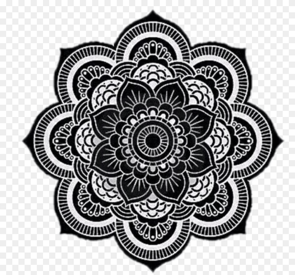 Mandala Tumblr Cool Pretty Black, Lace Png Image