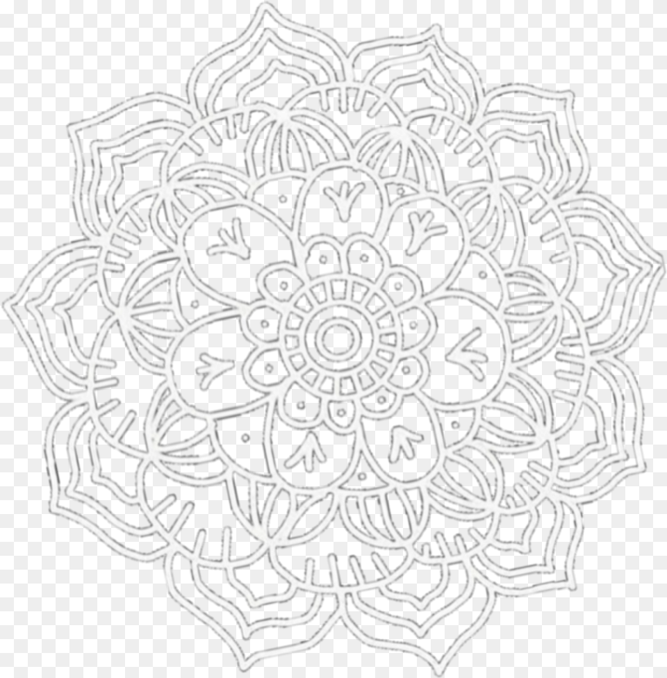 Mandala Tumblr Whitemandala Mandalatumblr Freetoedit Flower Overlay For Edits, Pattern, Stencil Free Png
