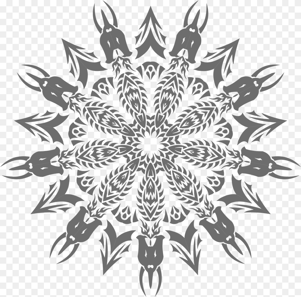 Mandala Vector 1 Tribal Dragon, Stencil, Art, Pattern, Floral Design Png Image