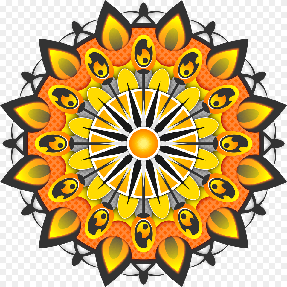 Mandala Yellow Clip Arts Mandala Amarela, Art, Graphics, Pattern, Floral Design Free Png Download