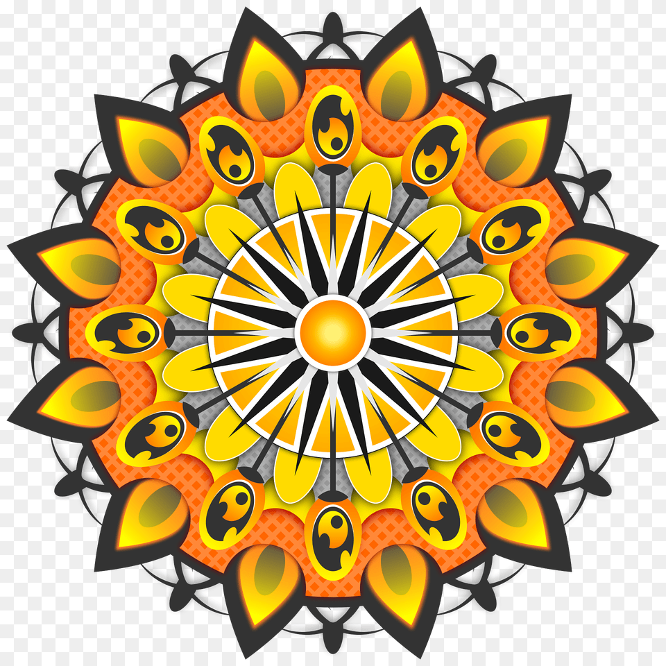Mandala Yellow Clipart, Art, Graphics, Pattern, Floral Design Png