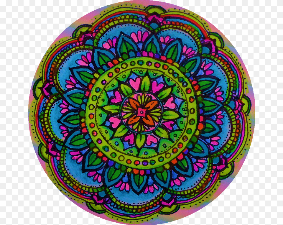 Mandala Zentangle Hippy Trippy Psychedelic Tumblr Circle, Pattern, Plate, Art Png Image
