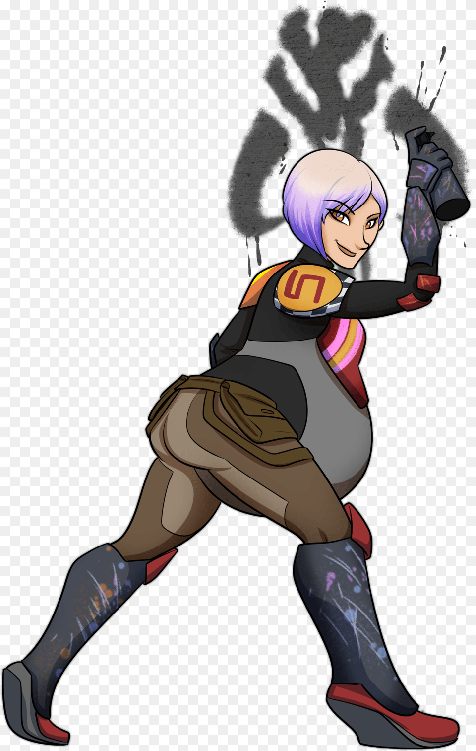 Mandalorian Mama Star Wars Sabine Pregnant, Book, Comics, Publication, Adult Free Png