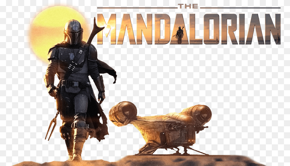 Mandalorian Meets Baby Yoda, Adult, Male, Man, Person Png Image