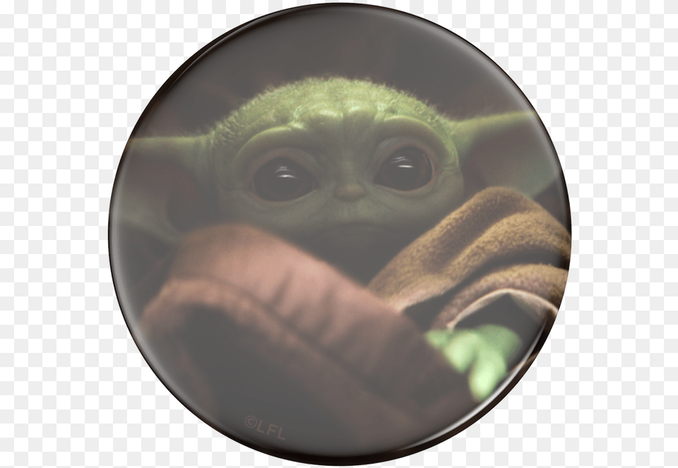Mandalorian Pop Grip Baby Yoda Popsocket, Photography, Animal, Mammal, Monkey Free Png Download
