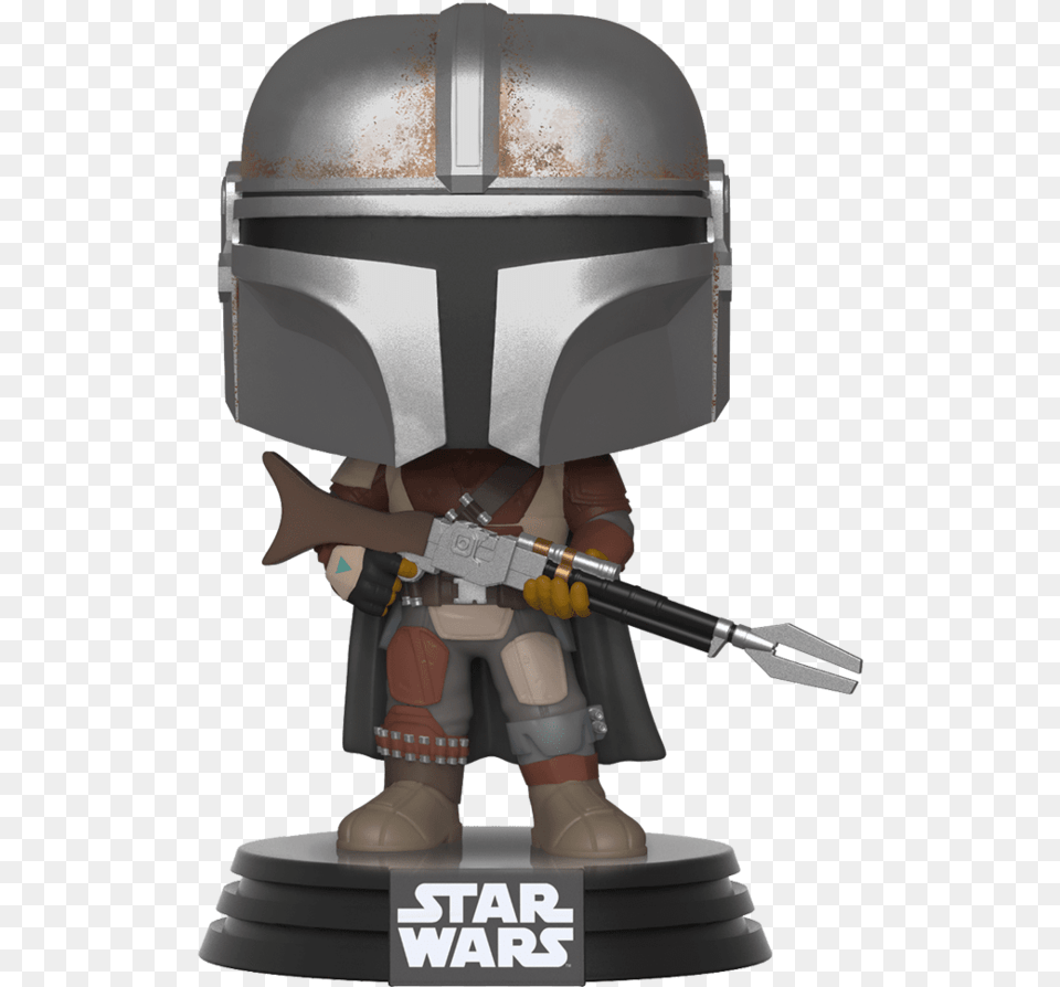 Mandalorian Pop Vinyl Mandalorian Funko Pop, Helmet, Armor, Person Png