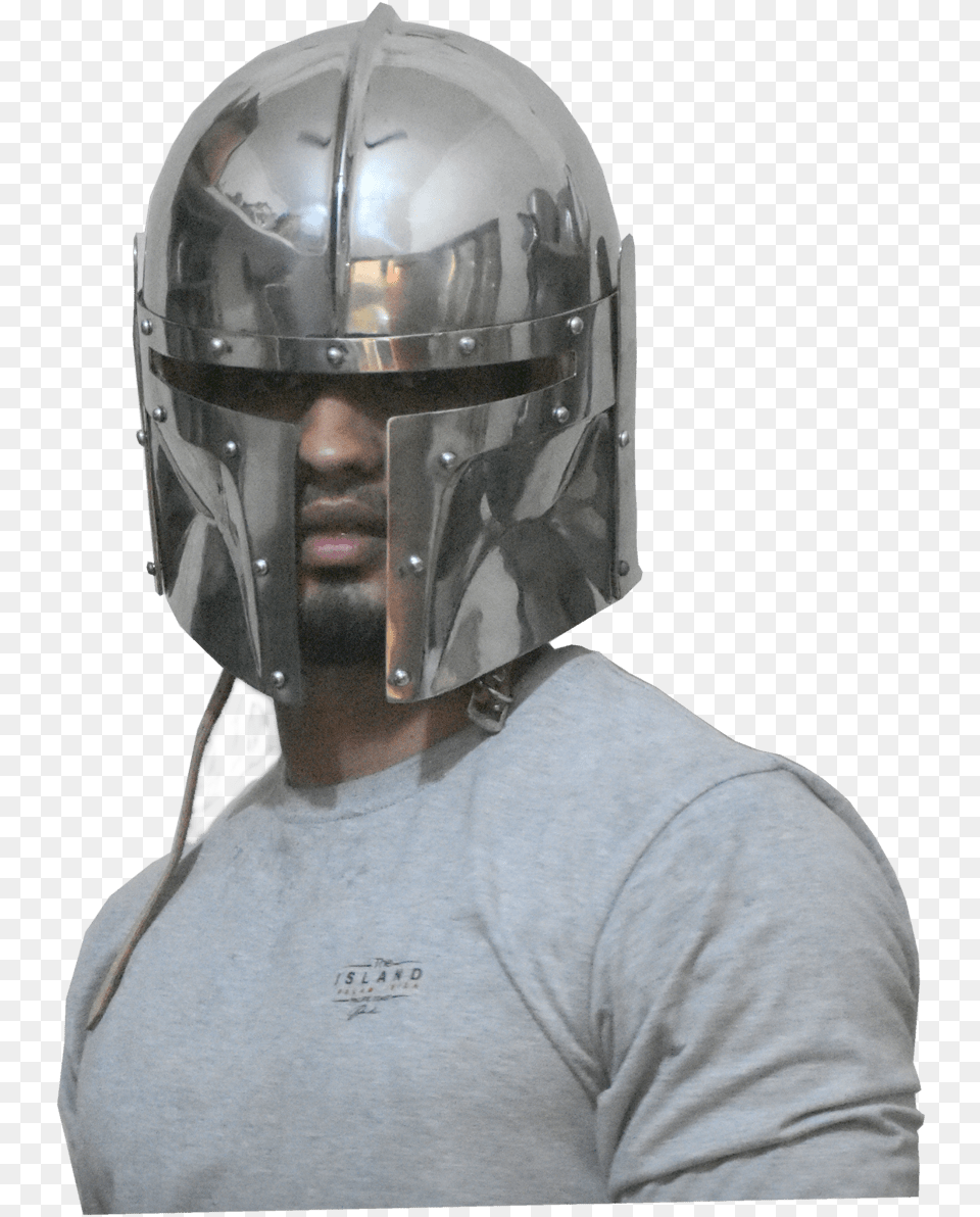 Mandalorian Stalker Helmet Svg 1 Football Face Mask, Person, Man, Male, Adult Png Image