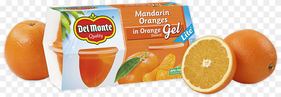 Mandarin Oranges In Orange Flavored Gel Lite Fruit Cup Mandarin Oranges Fruit Cup Jell, Beverage, Plant, Juice, Food Free Png