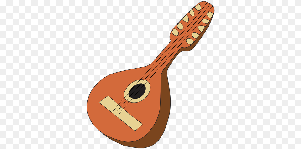 Mandolin Musical Instrument Doodle Transparent U0026 Svg Mandolina Instrumento Musical Dibujo, Musical Instrument, Lute, Smoke Pipe Free Png