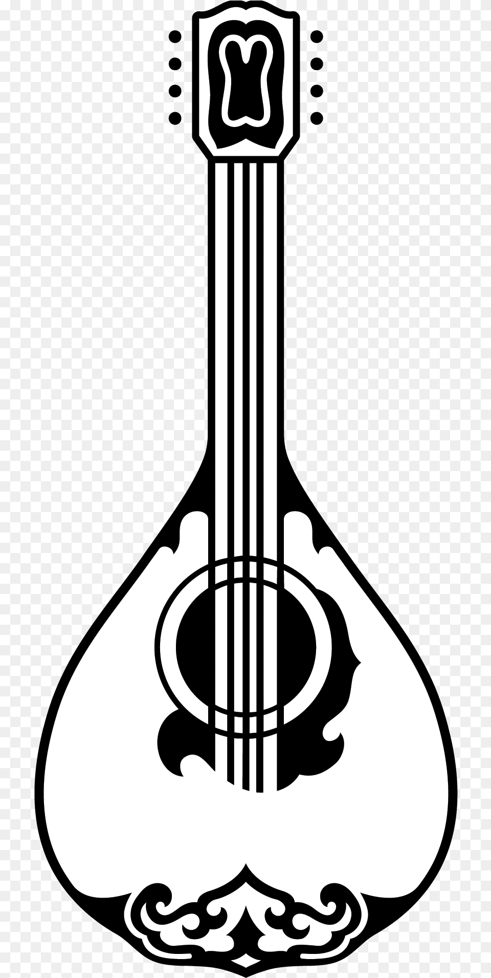 Mandolin Violin, Stencil, Guitar, Musical Instrument Free Png Download