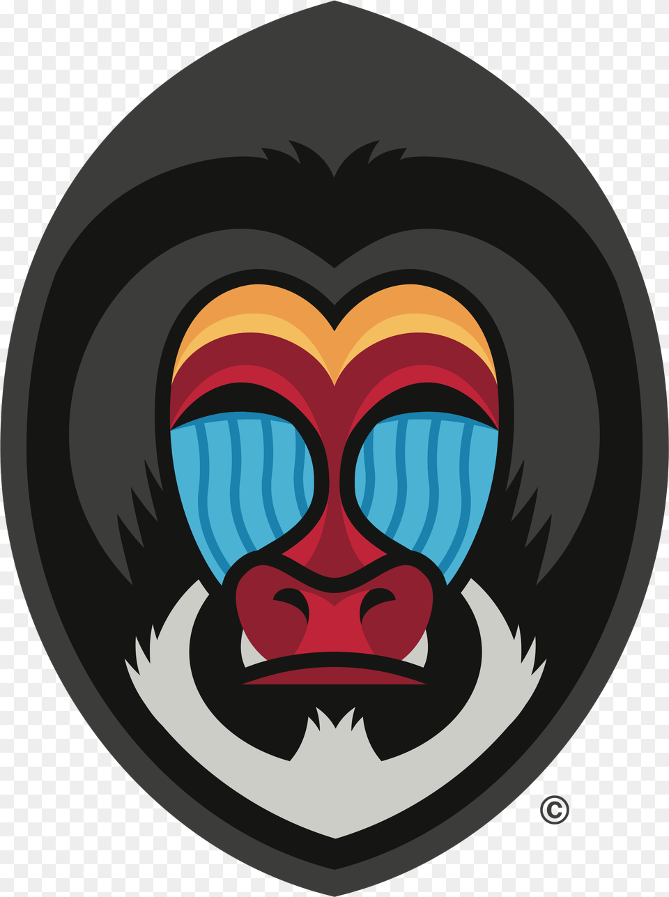 Mandrill Shield Logo Transparent Mandrill Logo, Animal, Ape, Mammal, Wildlife Png Image