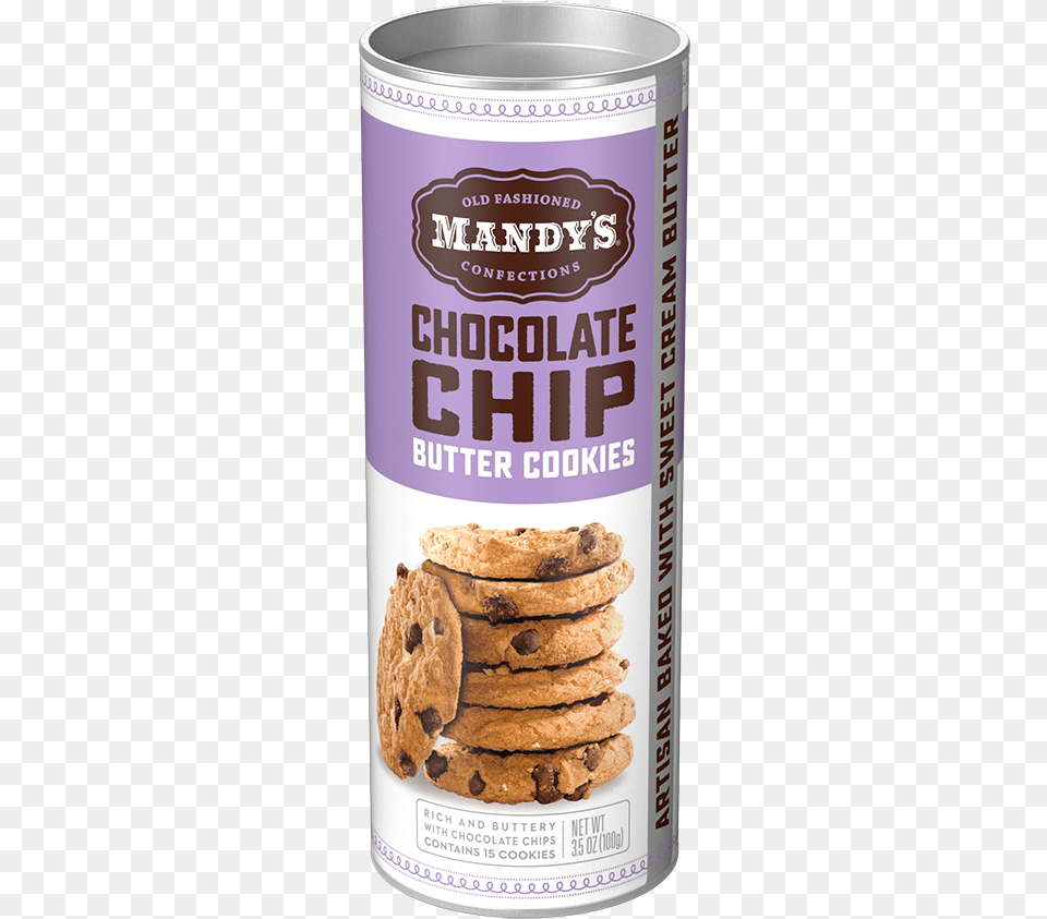 Mandys Chocolate Chip Butter Cookies, Food, Sweets, Tin, Sandwich Free Transparent Png