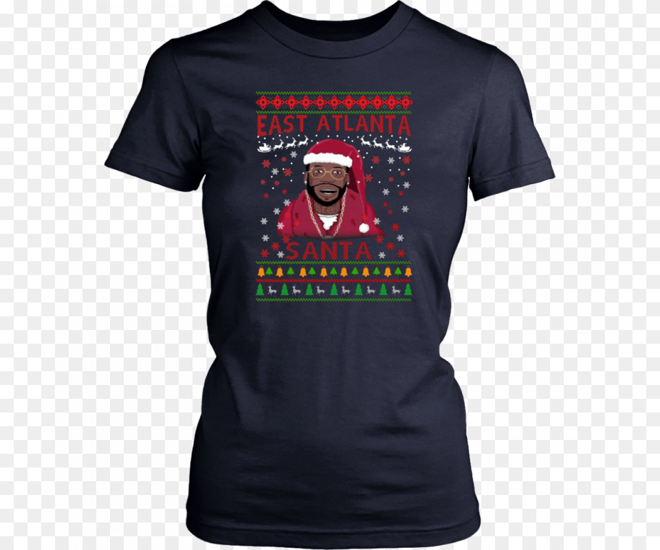 Mane East Atlanta Santa Christmas T Shirt Good Math T Shirts, Clothing, T-shirt, Adult, Male Png Image