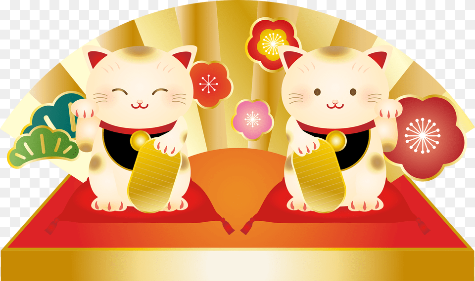 Maneki Neko Beckoning Cat Clipart, Art, People, Person, Graphics Free Png Download