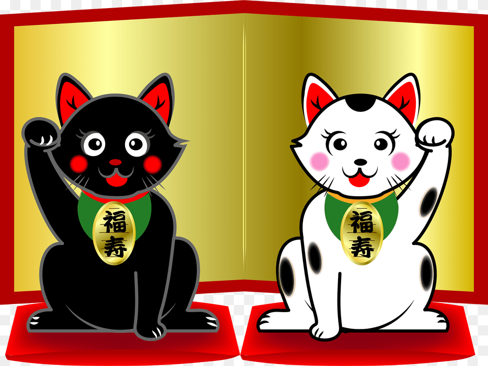 Maneki Neko Beckoning Cat Clipart, Animal, Mammal, Pet Free Png