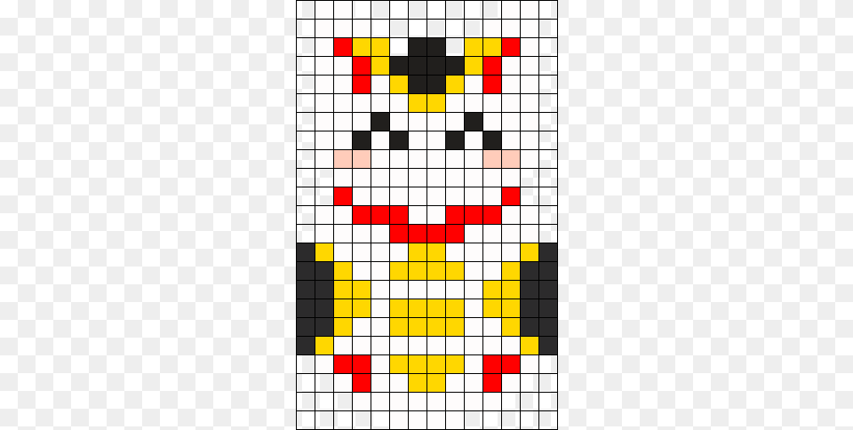 Maneki Neko Lucky Cat Perler Bead Pattern Bead Sprite Bead, Chess, Game Free Png Download