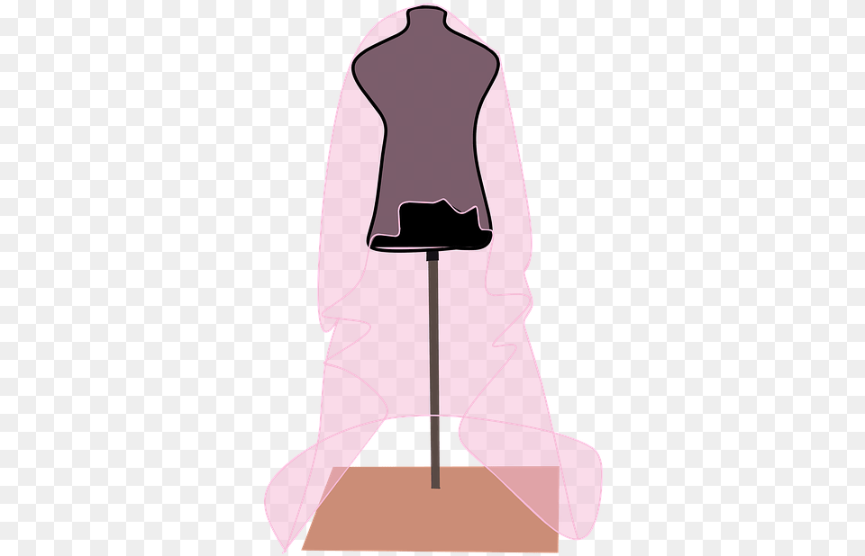 Manequim Vestido Vestido De Cabelo Rosa Casamento Fashion Mannequin Cartoon, Torso, Body Part, Person, Clothing Free Png