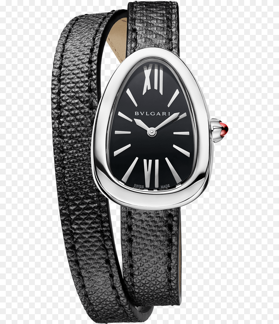 Manfredi Jewels Bvlgari Black Leather Serpenti Watch, Arm, Body Part, Person, Wristwatch Free Transparent Png