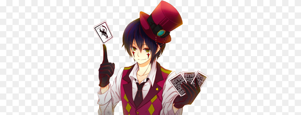 Manga Boy Anime Cartoon 14png Snipstock Mad Hatter Alice In Wonderland Anime, Book, Comics, Publication, Adult Free Png