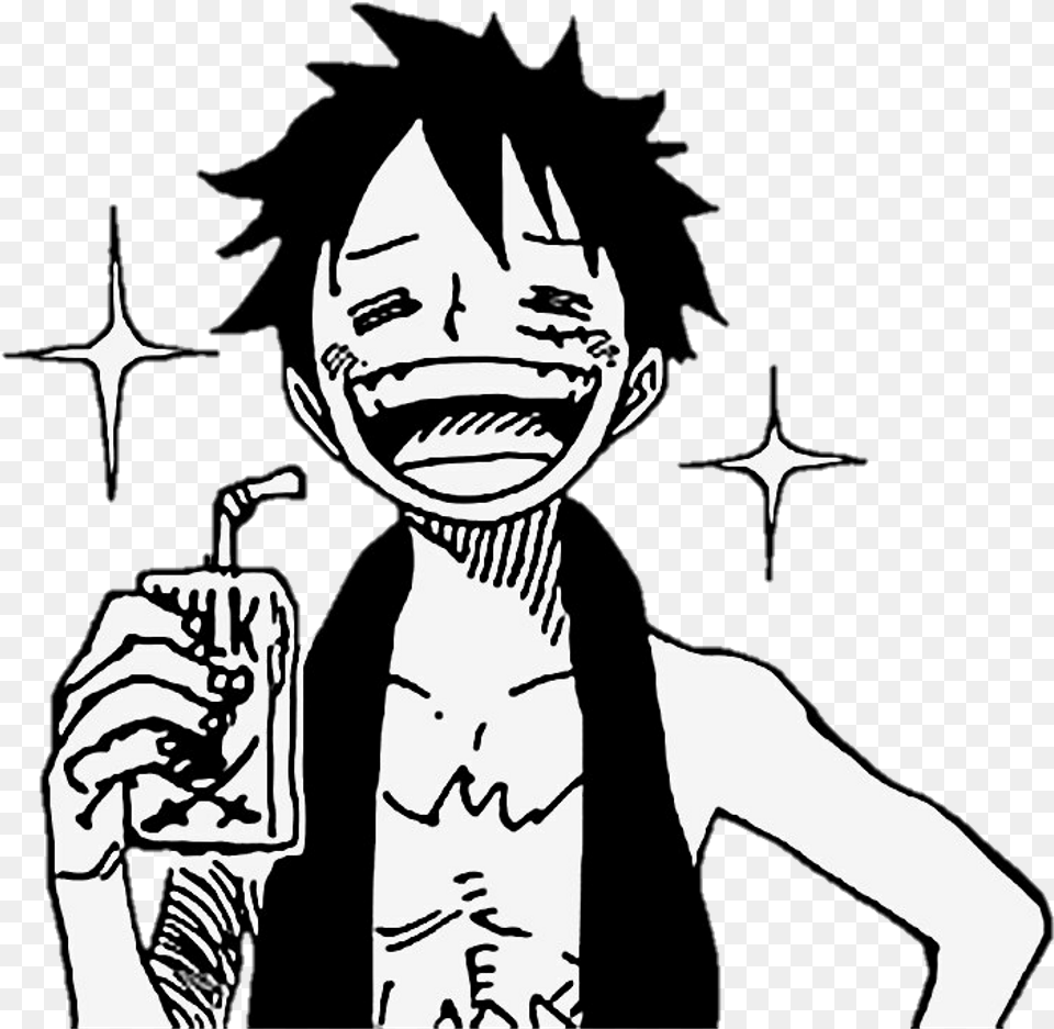 Manga Boy File One Piece Luffy Manga, Stencil, Adult, Publication, Person Png Image