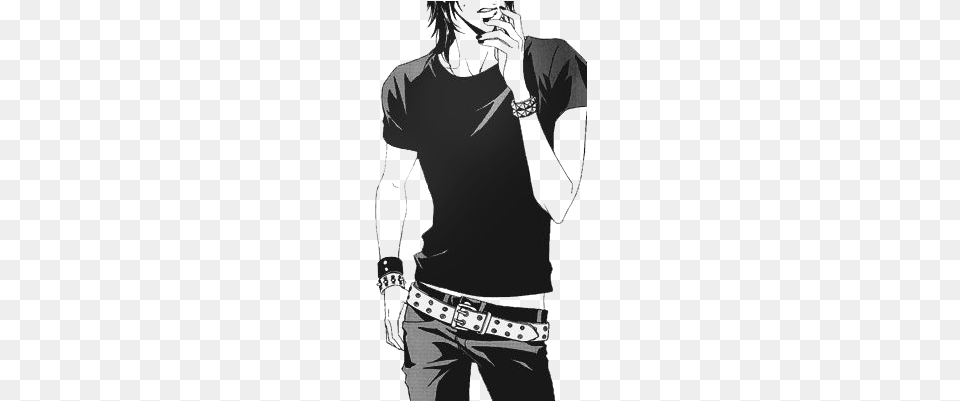 Manga Boy Image Image Transparent Manga Guy, T-shirt, Sleeve, Clothing, Long Sleeve Free Png Download