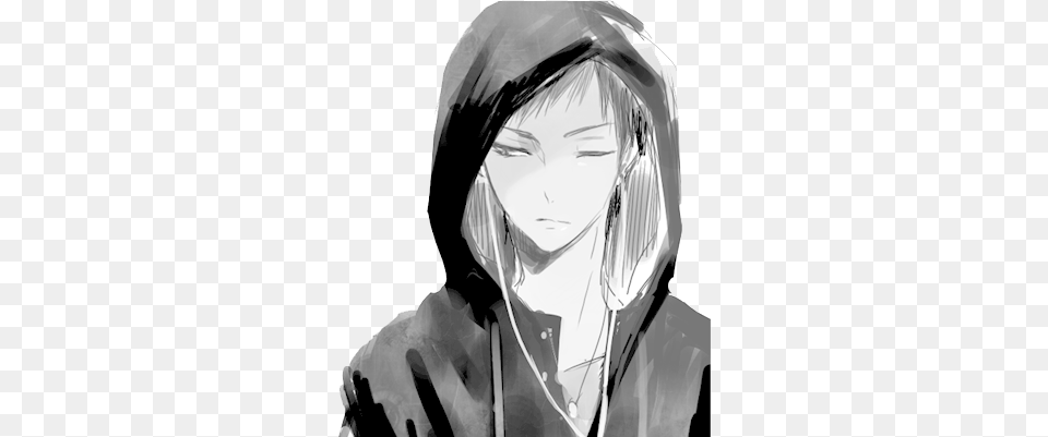 Manga Boy Picture Anime Boy With Hoodie, Publication, Book, Comics, Adult Free Transparent Png