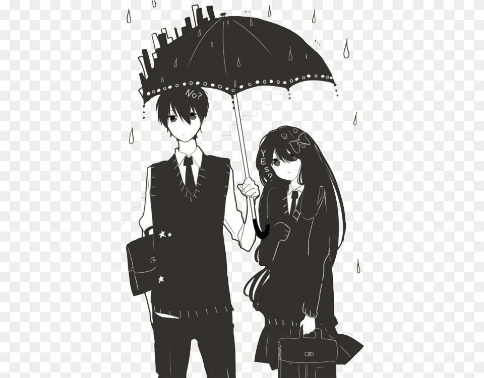 Manga Couple Anime Couple In Black, Book, Publication, Comics, Adult Free Png
