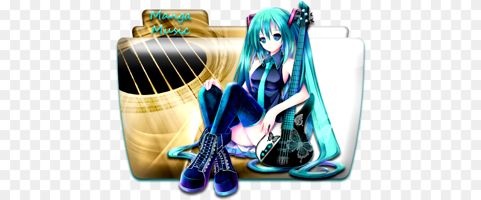 Manga Music 2 Image Music Icon Anime, Book, Comics, Publication, Guitar Free Png Download