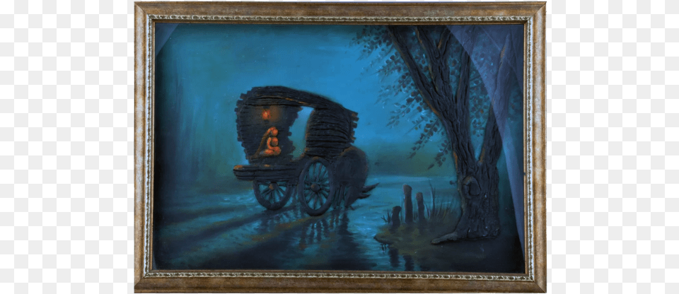 Mangala Art Bullock Cart Scenery M Seal Mural Artwork, Painting, Nature, Outdoors Free Png