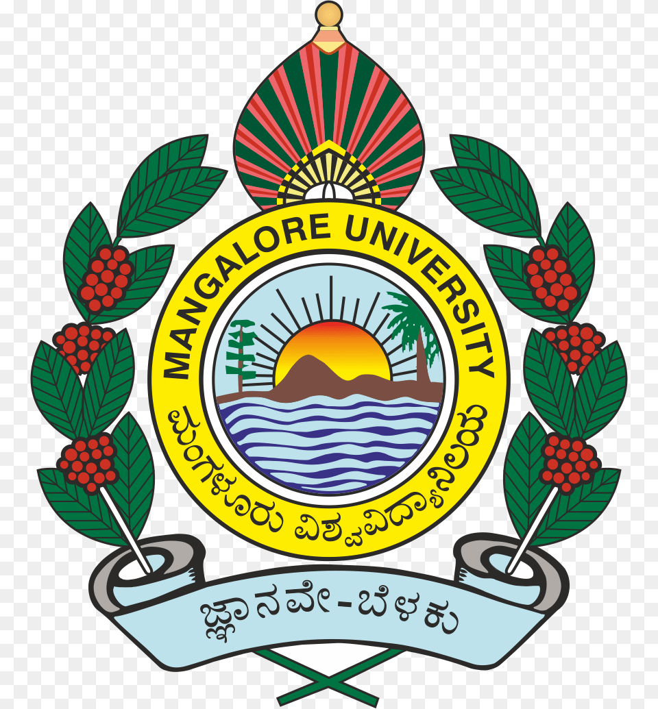 Mangalore University Degree Result Mangalore University Bca Exam Time Table 2019, Badge, Logo, Symbol, Leaf Free Png Download