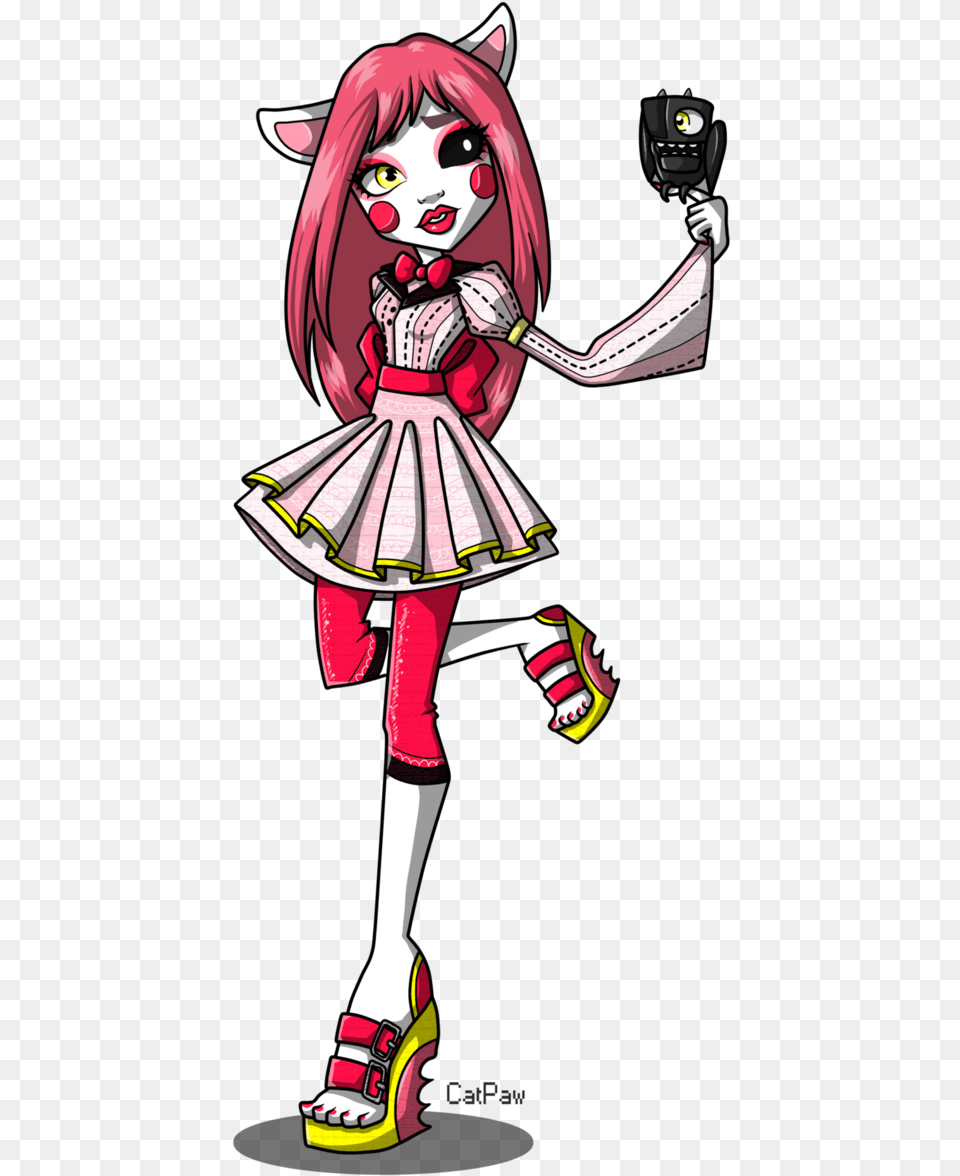 Mangle In By C A T P Fnaf Monster High Dolls, Book, Comics, Publication, Person Png Image