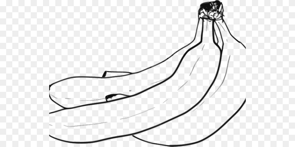 Mango Clipart Black And White, Banana, Food, Fruit, Plant Png Image