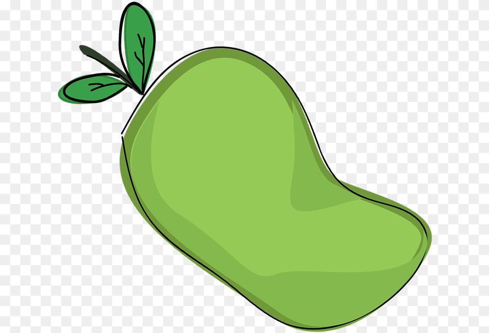 Mango Clipart Single Single Fruits Clipart, Green, Food, Produce Png Image