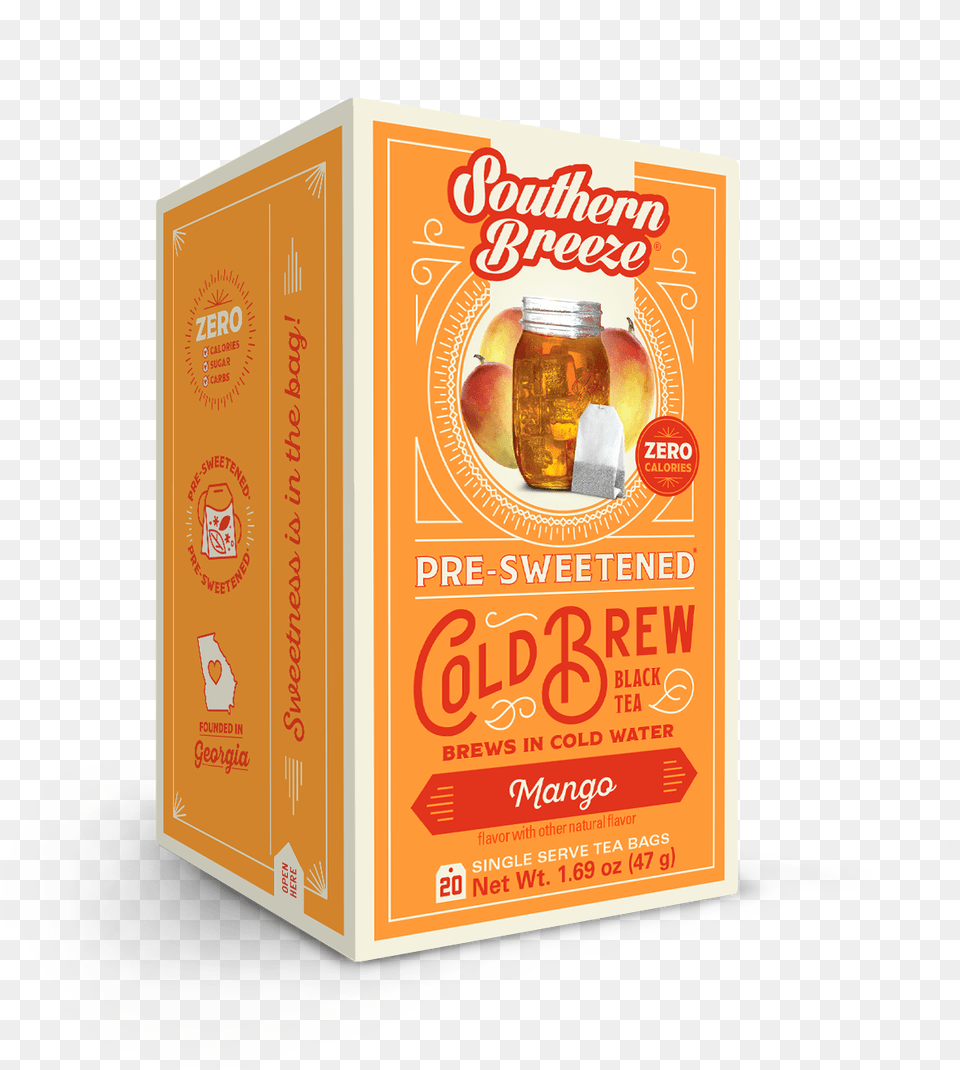 Mango Cold Brew Sweet Iced Tea Southern Breeze Sweet Tea, Food, Seasoning, Syrup, Ketchup Free Png Download