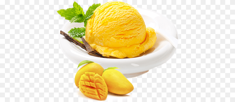 Mango Ice Cream Mango Ice Cream Background, Dessert, Food, Ice Cream, Herbs Png Image