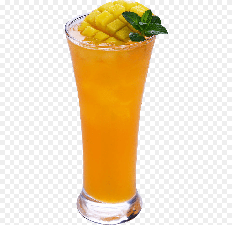 Mango Juice Glass, Plant, Herbs, Beverage, Mint Free Transparent Png