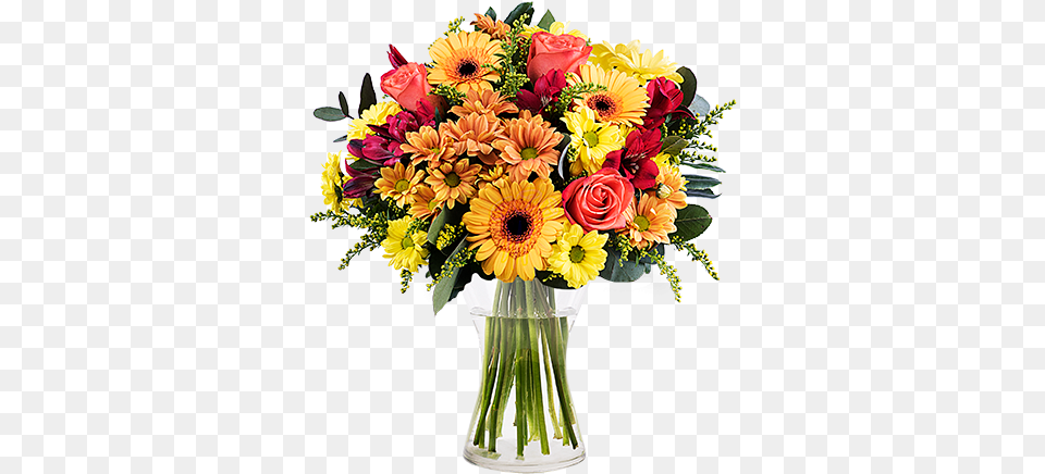 Mango Orange Roses And Gerberas Flower Bouquets With Gerberas, Art, Floral Design, Flower Arrangement, Flower Bouquet Free Png Download